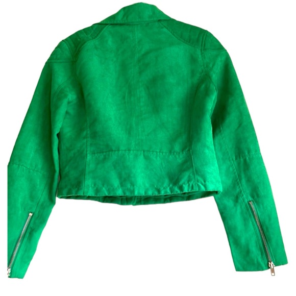 H&M Divided green fabric motor jacket Size 8 - Picture 2 of 7